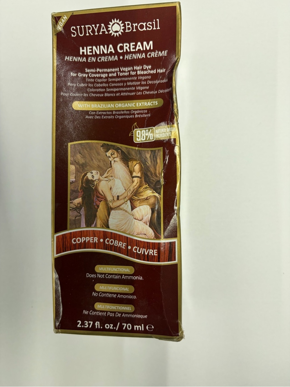 Surya brasil Henna Cream hair dye - Copper